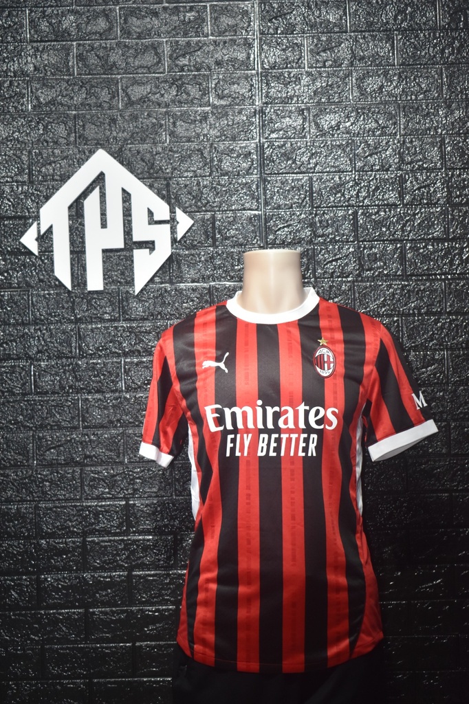 CAMISETA AC MILAN , LOCAL 24/25 , PLAYER VERSION , CHAMPIONS LEAGUE VERSION , TALLA L , RAFA LEÃO 10