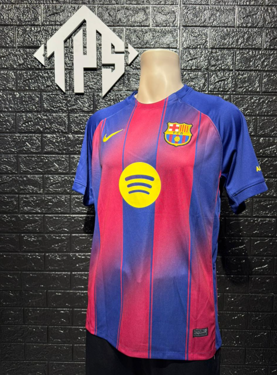 CAMISETA FC BARCELONA , LOCAL 25/26 , FAN VERSION , CHAMPIONS LEAGUE VERSION , TALLA L , LEWANDOSKI 9