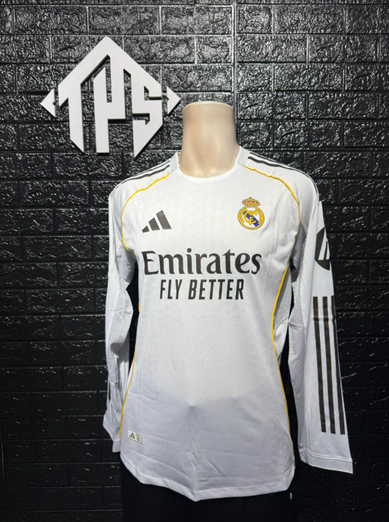 CAMISETA MANGA LARGA, REAL MADRID , LOCAL 25/26 , PLAYER VERSION , CHAMPIONS LEAGUE VERSION , TALLA XL , BELLINGHAM 5