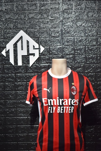 CAMISETA AC MILAN , LOCAL 24/25 , FAN VERSION , CHAMPIONS LEAGUE VERSION , TALLA M , RAFA LEÃO 10