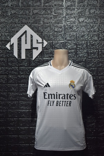 CAMISETA REAL MADRID , LOCAL 24/25 , FAN VERSION , CHAMPIONS LEAGUE VERSION , TALLA M , MBAPPE 9