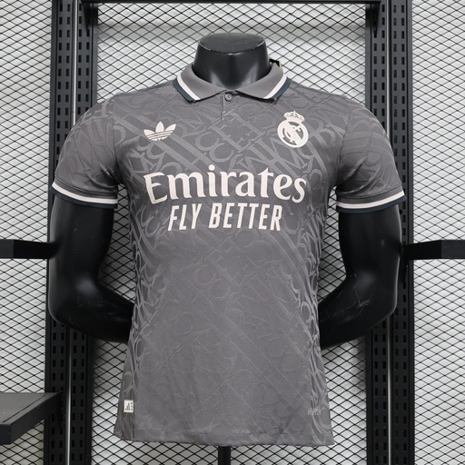 CAMISETA REAL MADRID , TERCERA EQUIPACION 24/25 , FAN VERSION , CHAMPIONS LEAGUE VERSION , TALLA M , MBAPPE 9